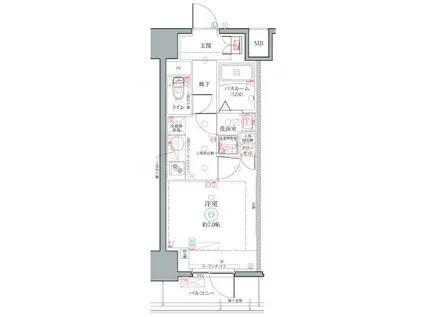 クレヴィスタ名駅南(1K/7階)の間取り写真