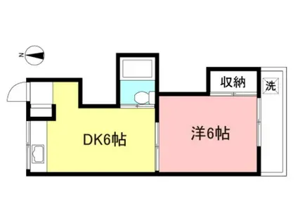 ハイツオカベパート2(1DK/2階)の間取り写真