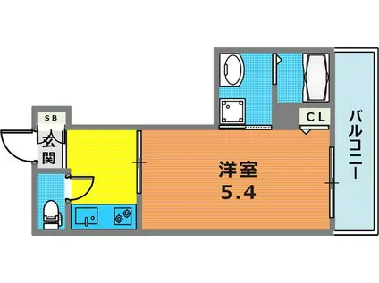 文平ハウス(1K/3階)の間取り写真