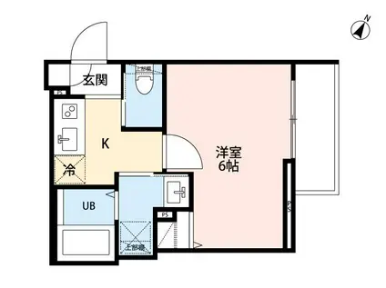 ROBOT HOME 新検見川V(1K/2階)の間取り写真