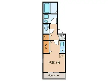 ＪＲ湖西線 比叡山坂本駅 徒歩6分 3階建 築3年(ワンルーム/1階)の間取り写真