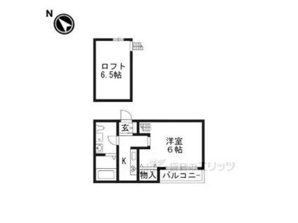 ラ・シャンス2(1K/2階)の間取り写真