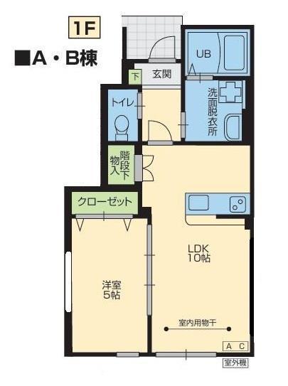 LOU LOU A(1LDK/1階)の間取り写真