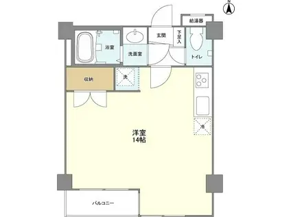 クレール久米川(ワンルーム/3階)の間取り写真