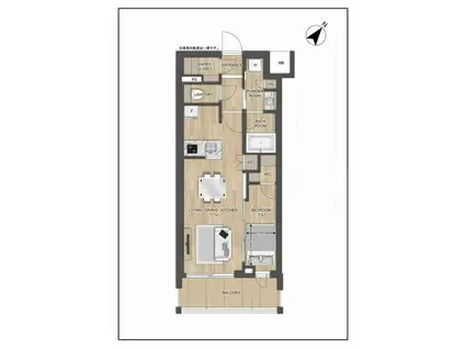 プレディアコート大森山王(1LDK/4階)の間取り写真