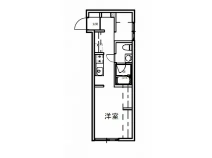 リバーノース中野東(ワンルーム/1階)の間取り写真