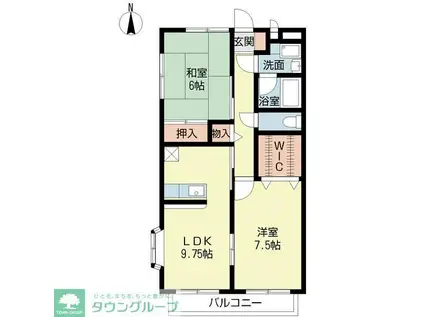 マリーゴールド(2LDK/1階)の間取り写真