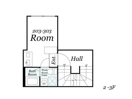 HERME YOYOGI OUEST(ワンルーム/2階)の間取り写真