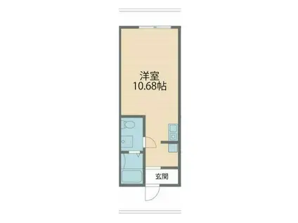 八王子エスプリ(ワンルーム/3階)の間取り写真