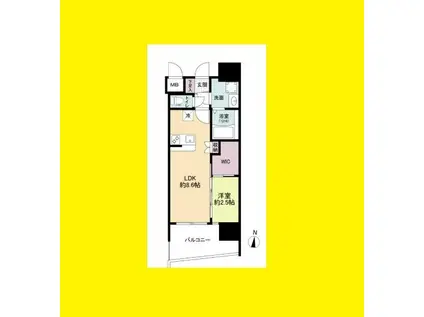 セレニテ新大阪ミラク壱番館(1LDK/10階)の間取り写真