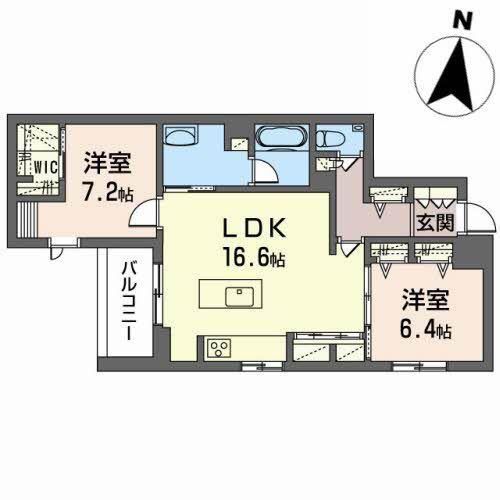 K-CRAT(2LDK/3階)の間取り写真
