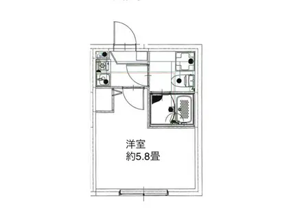 RBR 関原 II(1K/3階)の間取り写真