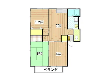 カーサ池田(3DK/1階)の間取り写真