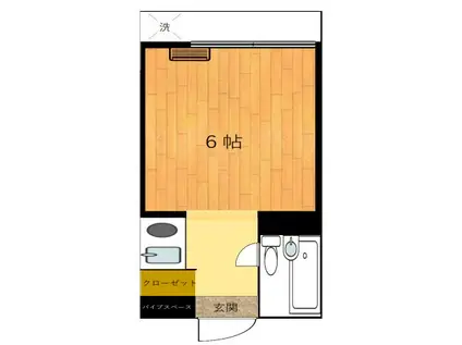 西新宿第2ローヤルコーポ(ワンルーム/3階)の間取り写真