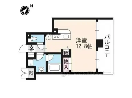 レガーロ大津なぎさ公園(ワンルーム/2階)の間取り写真