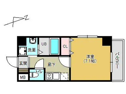 ヴィヴレ二葉(1K/2階)の間取り写真