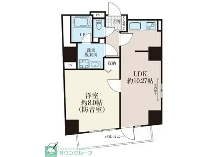 VORT 白山レジデンス(1LDK/1階)の間取り写真