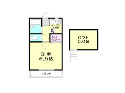EXCEL SAYAMA(1K/2階)の間取り写真
