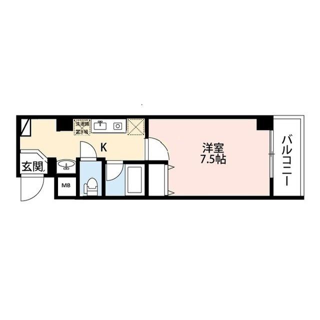 パンウエストリート(1K/9階)の間取り写真