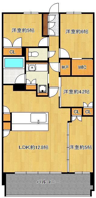 リビオシティ小倉中井ウエストコート 806(4LDK/8階)の間取り写真