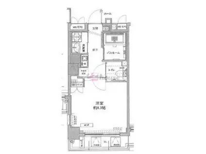 シルフィ鷺宮302(1K/3階)の間取り写真
