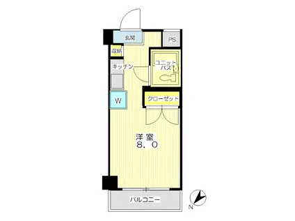 ジュウエル秋葉原(ワンルーム/6階)の間取り写真