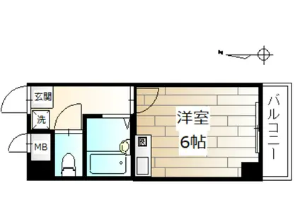 パレドール日の出(ワンルーム/4階)の間取り写真