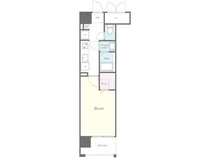 ルミエール光町III(1K/6階)の間取り写真