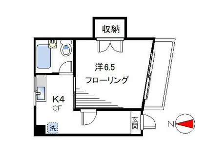 エステートK(1K/1階)の間取り写真