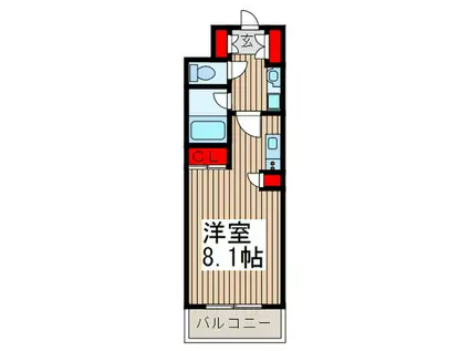 パラドール(ワンルーム/3階)の間取り写真