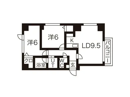 トレスマデラ(2LDK/2階)の間取り写真