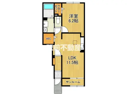 クルーレ.ケイ(1LDK/1階)の間取り写真