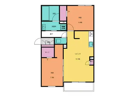 シャーメゾン アルフラット(2LDK/3階)の間取り写真