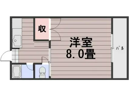 フローリッシュ神田(1K/4階)の間取り写真