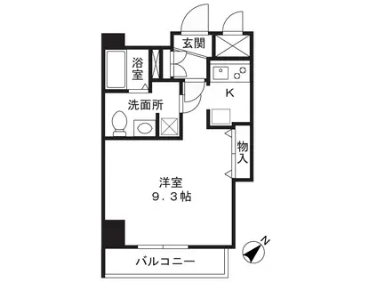 MALMAISON(ワンルーム/3階)の間取り写真