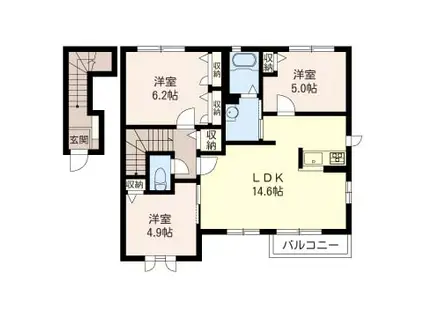 トワルージュ(3LDK/2階)の間取り写真