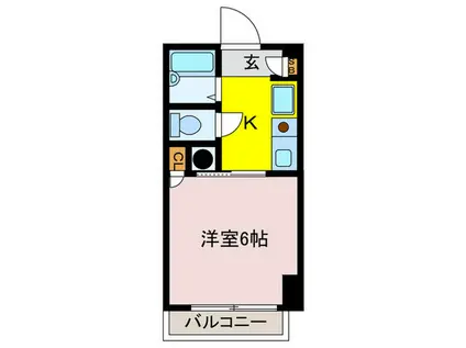 ポサーダ武蔵野(1K/3階)の間取り写真