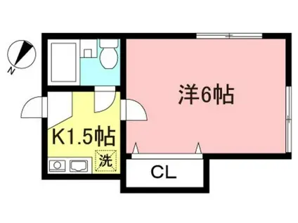 ジュネス白楽(1K/1階)の間取り写真