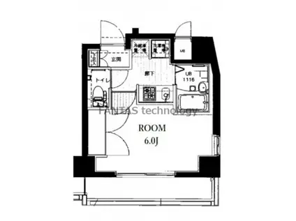 ヴェローナ戸越銀座(1K/3階)の間取り写真