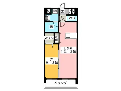 ソラーナ川口(1LDK/7階)の間取り写真