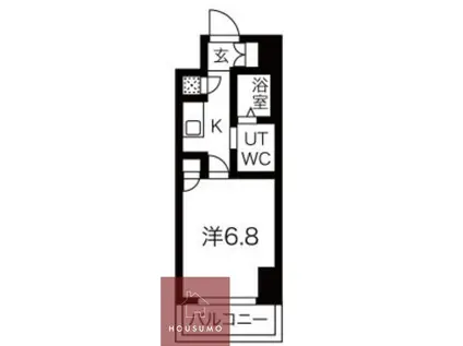 レジュールアッシュPREMIUM TWIN-II(1K/11階)の間取り写真