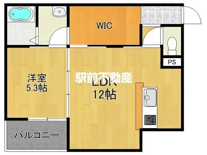 T-REGNOうきは(1LDK/3階)の間取り写真