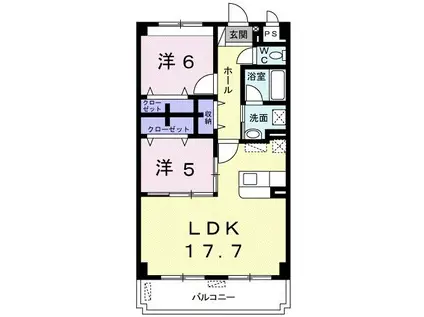 フォレスト・Y(2LDK/3階)の間取り写真