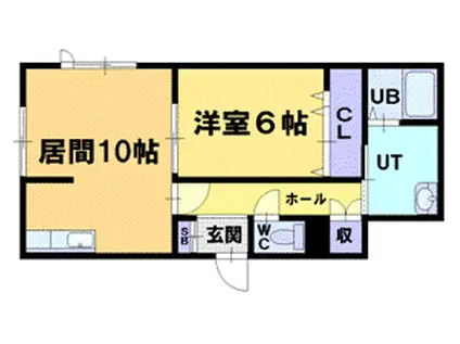 ラメール(1LDK/1階)の間取り写真