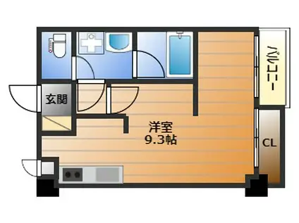 レブレK(1K/3階)の間取り写真