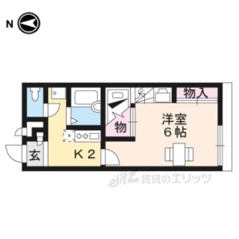 レオパレスサンライズ(1K/2階)の間取り写真