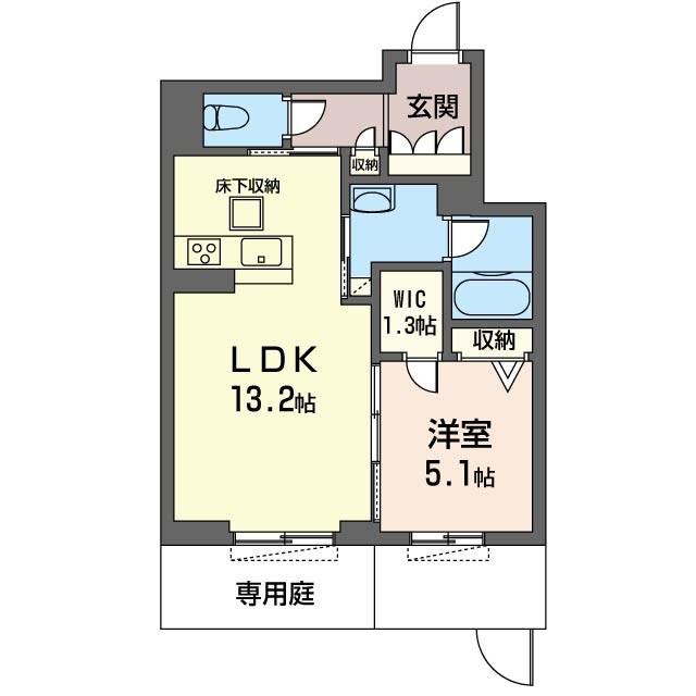 カーサレジオ・K(1LDK/1階)の間取り写真