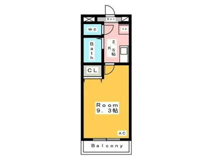 A・CITY今本町(1K/4階)の間取り写真