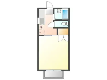 GINZA R国分B(1K/2階)の間取り写真