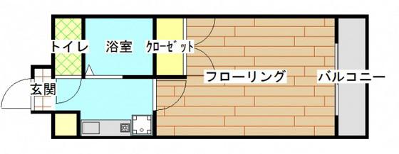 メゾンK(1K/7階)の間取り写真